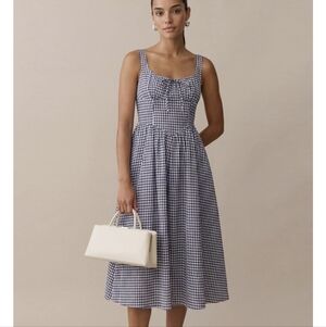 Elegant Checkered Midi Dress